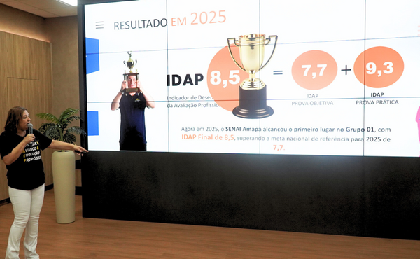 Com nota de 8,5 no IDAP, SENAI AP fica acima da média nacional pelo